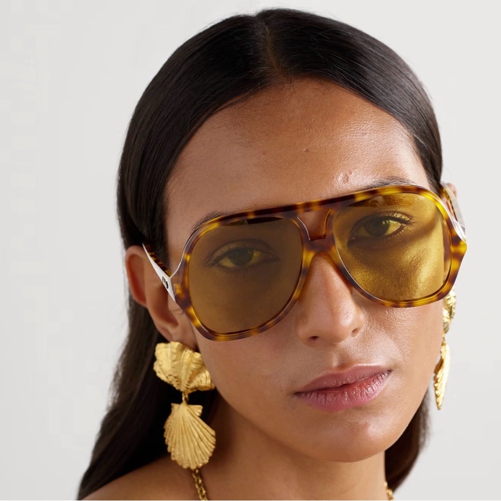 Chloe Salome Sunglasses Havana and Green